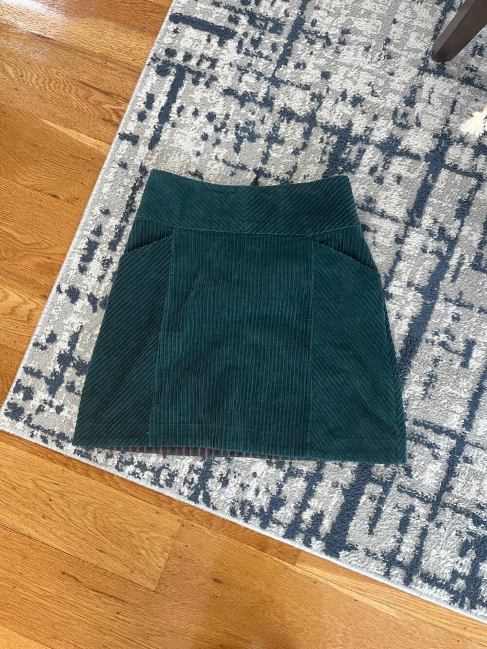 Maeve By Anthropologie Corduroy Velvet Mini Skirt Women 4 Green Cotton Slim Fit